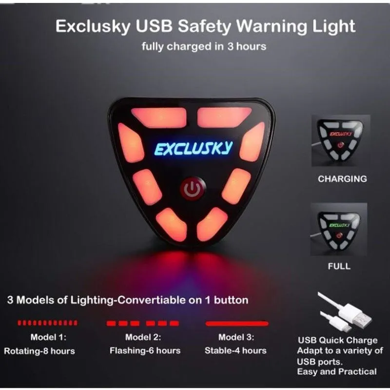 Electric LED cycling helmet with tail light, In-Mold PC shell and EPS liner, available in multiple colours and sizes M/L