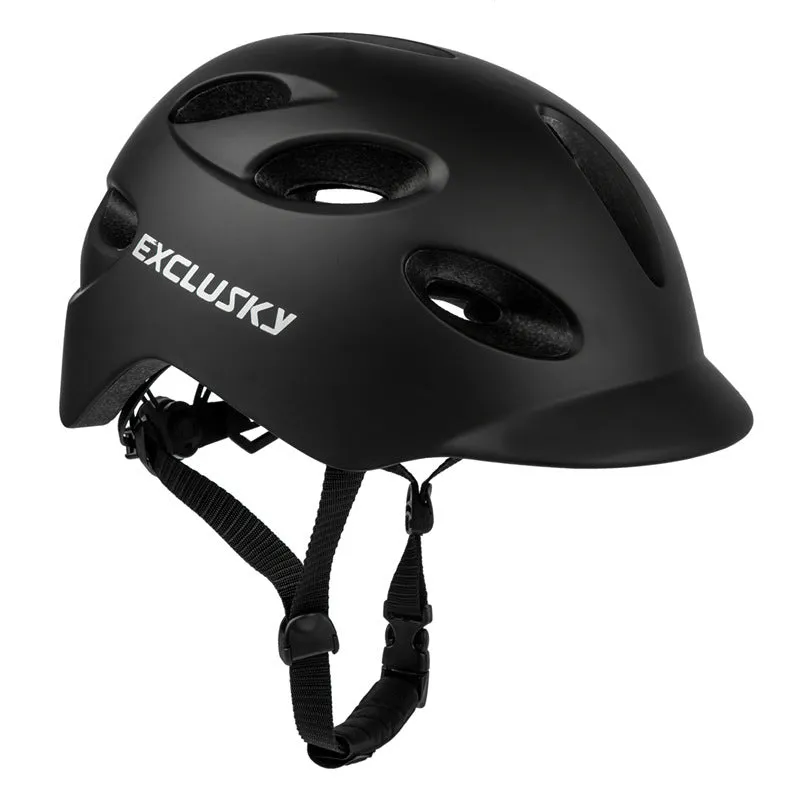 Electric LED cycling helmet with tail light, In-Mold PC shell and EPS liner, available in multiple colours and sizes M/L