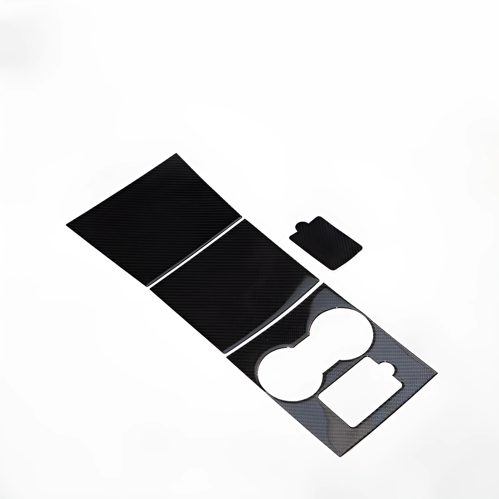 Carbon fibre sticker for centre control box interior armrest with anti slip texture