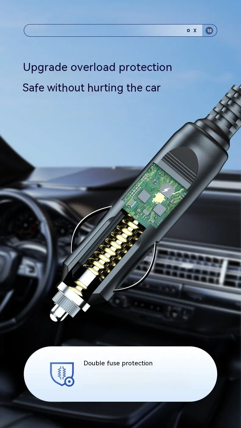 Wireless digital display car air compressor and vacuum cleaner unit with accessories