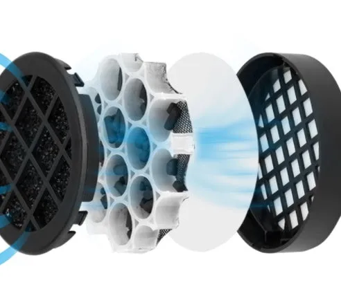 USB negative ion car air purifier 75x75x165mm on a car dashboard