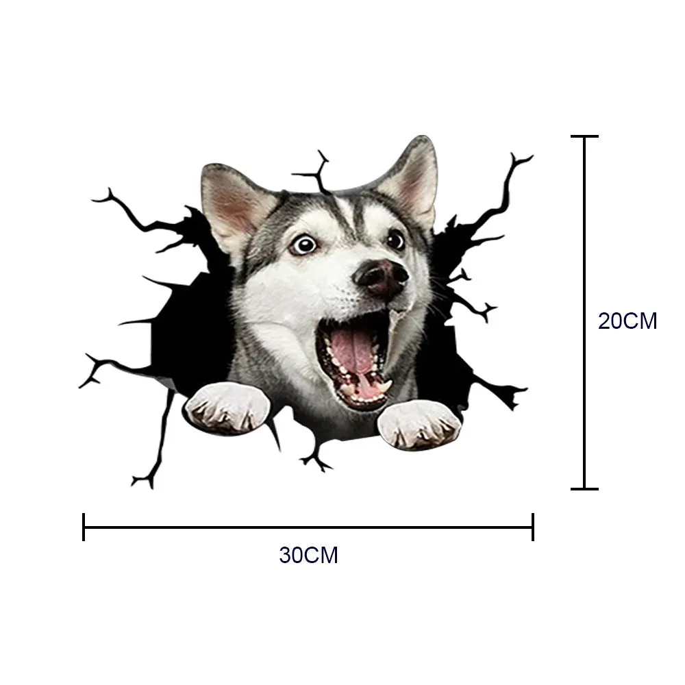 Creative simulation pet decoration car stickers paper material 20x30cm pack
