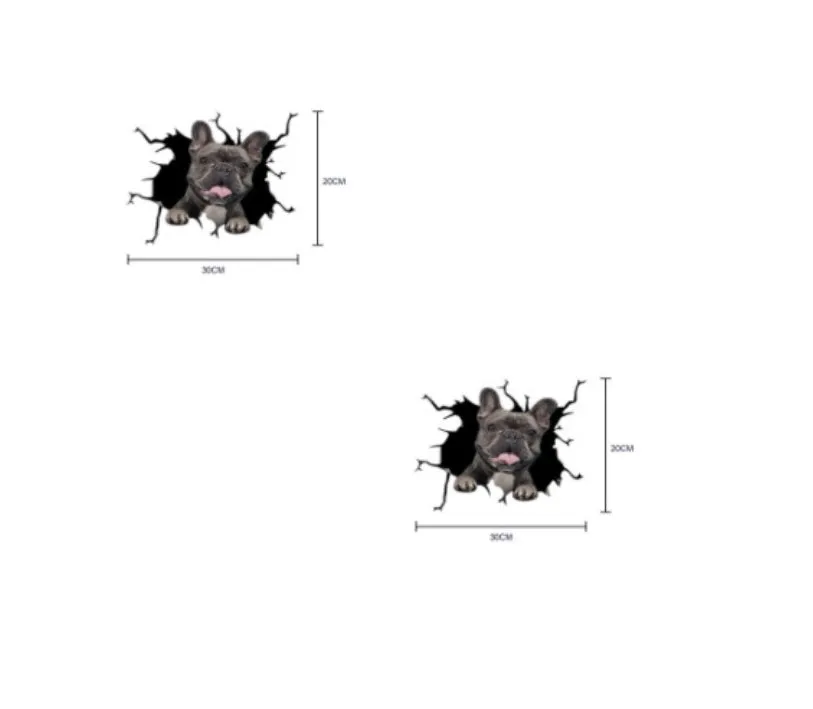 Creative simulation pet decoration car stickers paper material 20x30cm pack