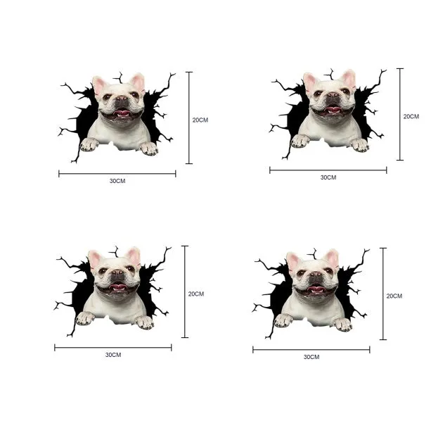 Creative simulation pet decoration car stickers paper material 20x30cm pack