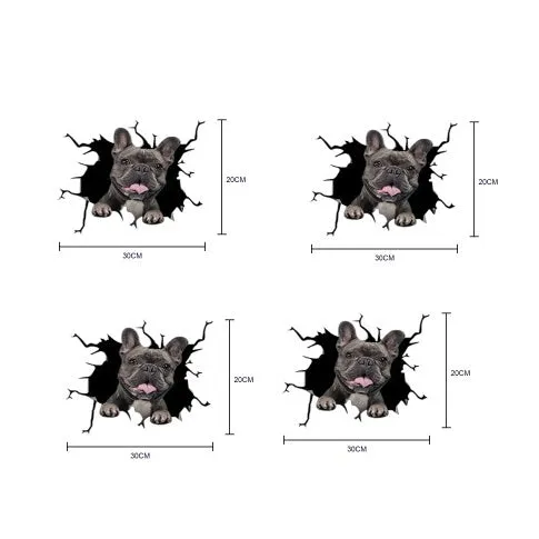 Creative simulation pet decoration car stickers paper material 20x30cm pack