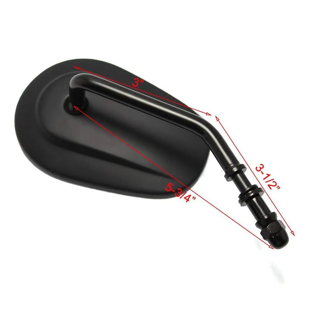 Black aluminium alloy motorcycle rearview mirror for Harley-Davidson XL 883 1200, 27x12x8.5cm