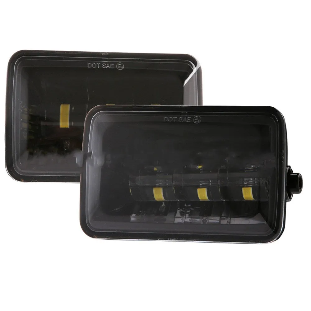 Square black LED fog light for 2015-2017 Ford F150 with die-cast aluminium housing