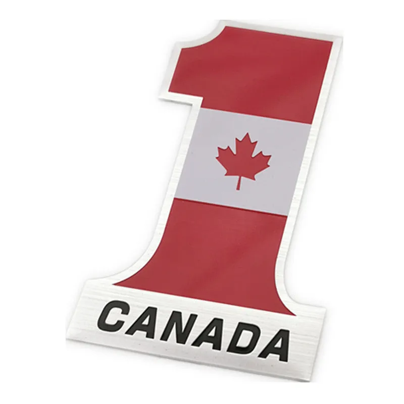3D metal aluminium alloy national flag car sticker in 12cm x 8cm size, showing raised flag design on car door