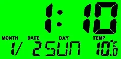 CT66 multifunction car digital clock with blue backlight, 72 x 16.6 x 39mm size
