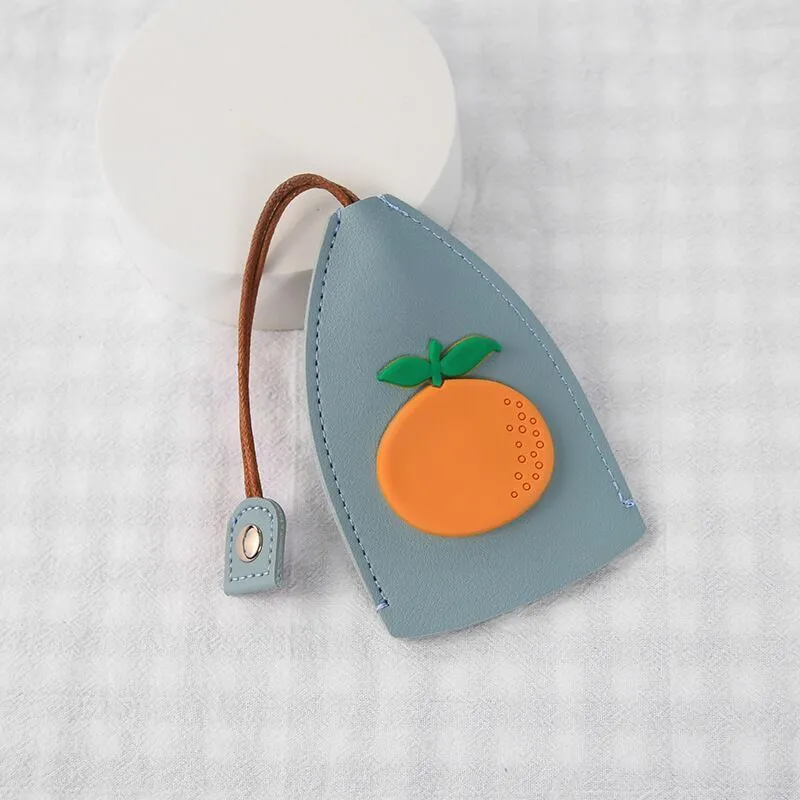 Cartoon pull-out key case in PU leather showing pull-out mechanism and colourful design options