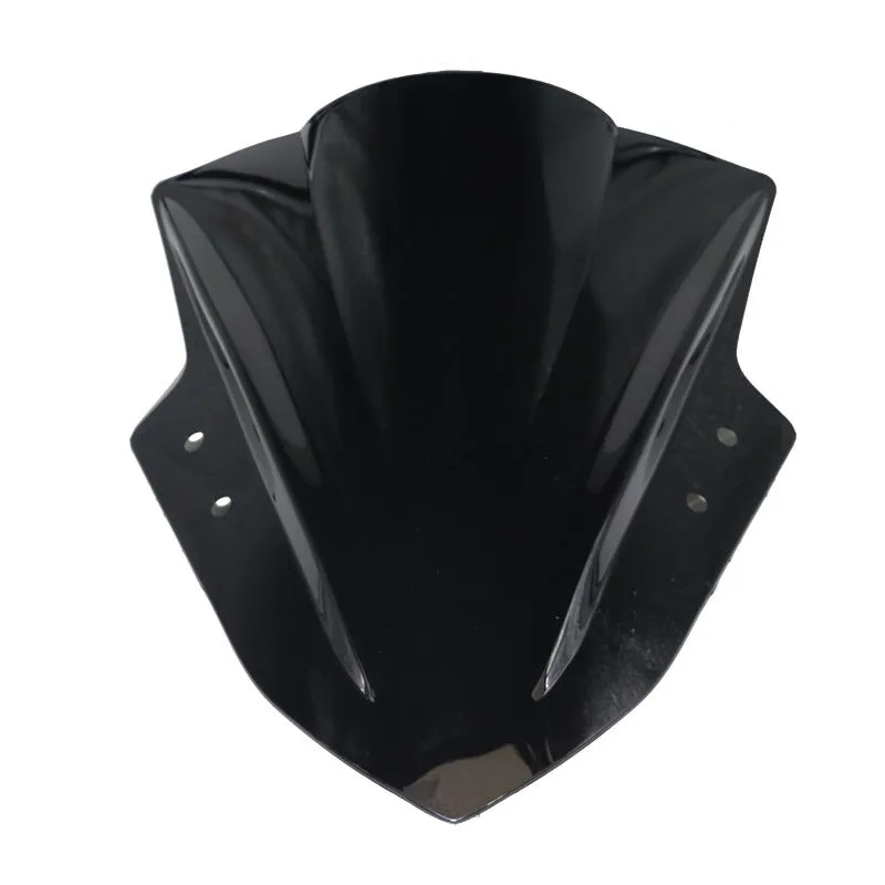 Universal motorcycle windshield 4mm plexiglass black colour for street car modification handlebar mount