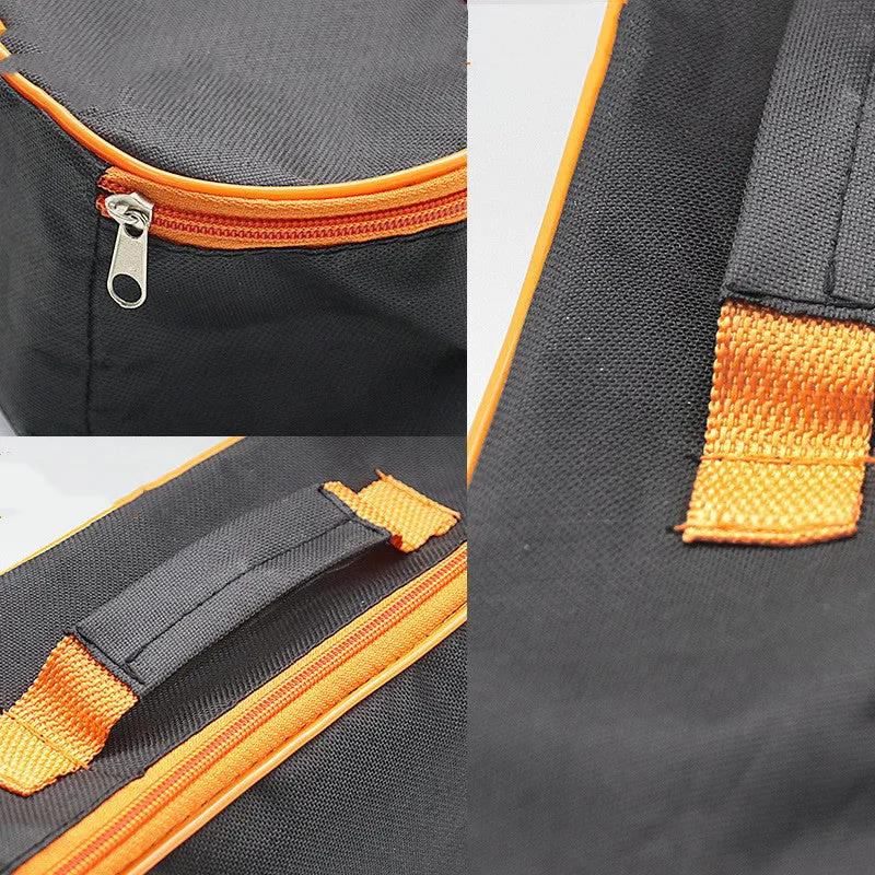 Car portable Oxford cloth vacuum cleaner storage bag in orange black with silk screen print, three sizes available