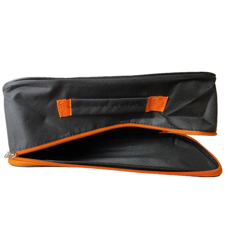 Car portable Oxford cloth vacuum cleaner storage bag in orange black with silk screen print, three sizes available