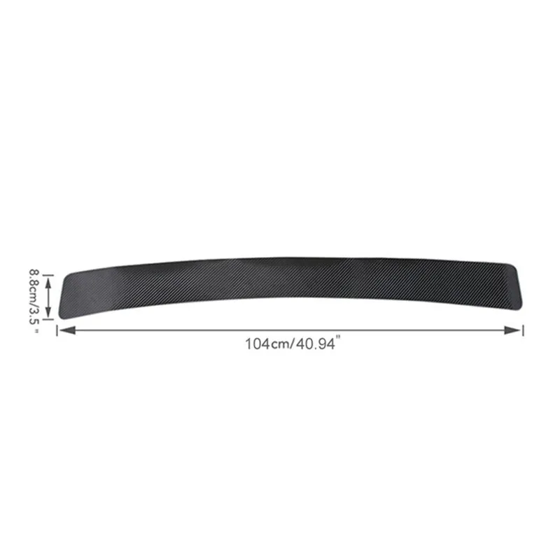 Carbon fiber anti-scratch strip anti-kick film protective pad for trunk pedal, 104 cm or 90 cm length