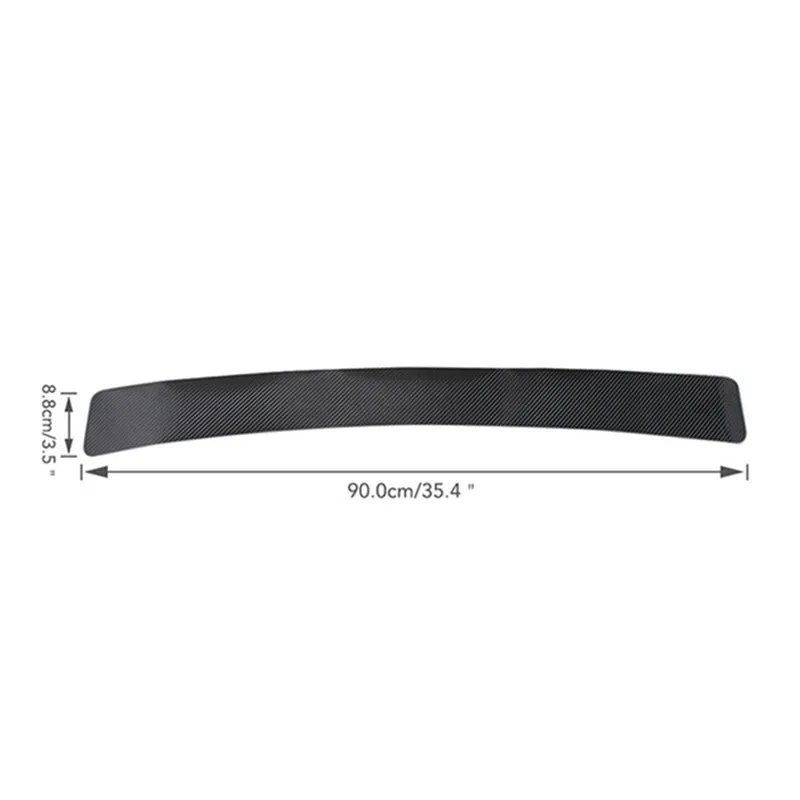 Carbon fiber anti-scratch strip anti-kick film protective pad for trunk pedal, 104 cm or 90 cm length
