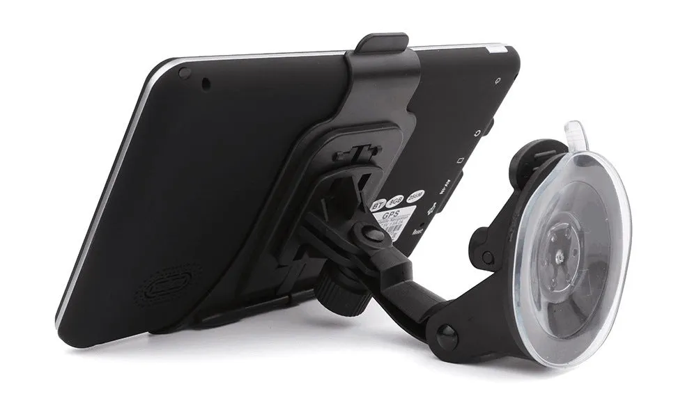 7-inch HD GPS navigator with visual reversing radar display on a car dashboard