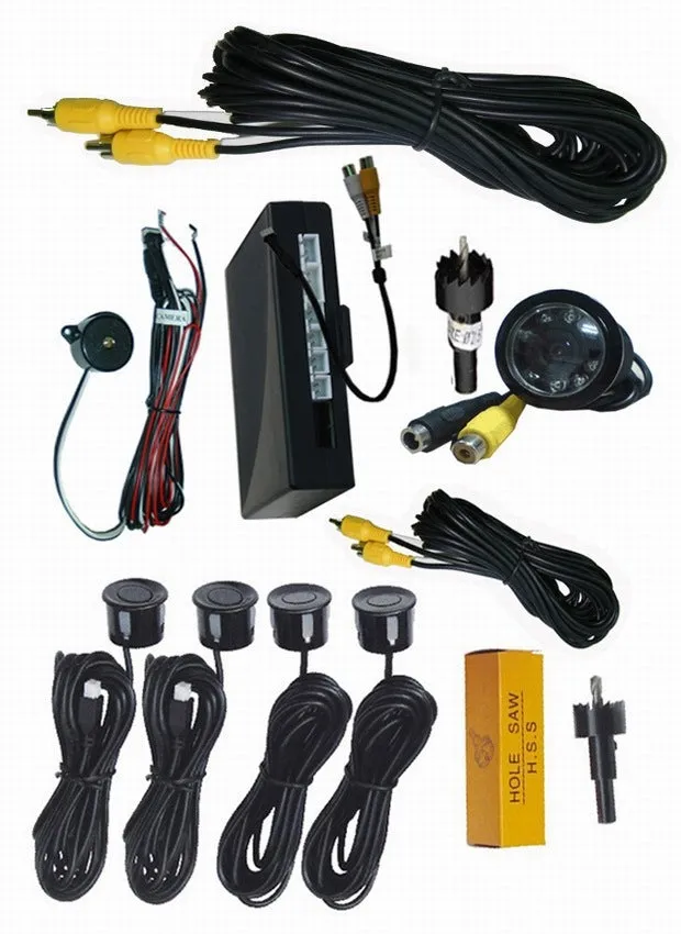 7-inch HD GPS navigator with visual reversing radar display on a car dashboard