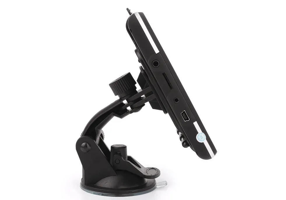 7-inch HD GPS navigator with visual reversing radar display on a car dashboard