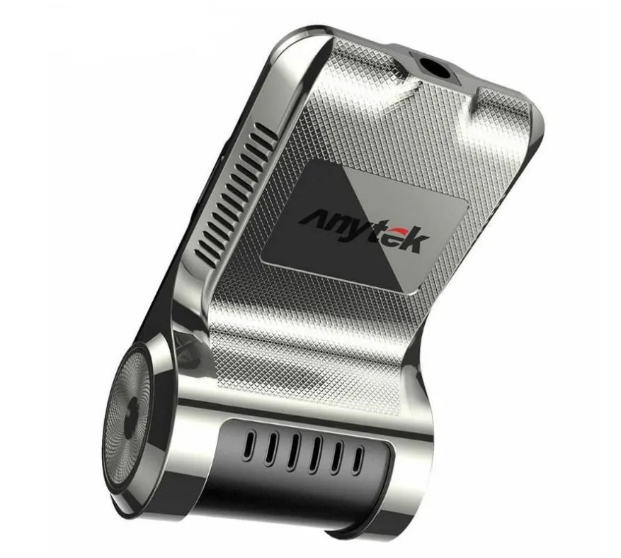 Black USB hidden car DVR recorder with built-in WiFi, GPS, and wide-angle lens on a dashboard
