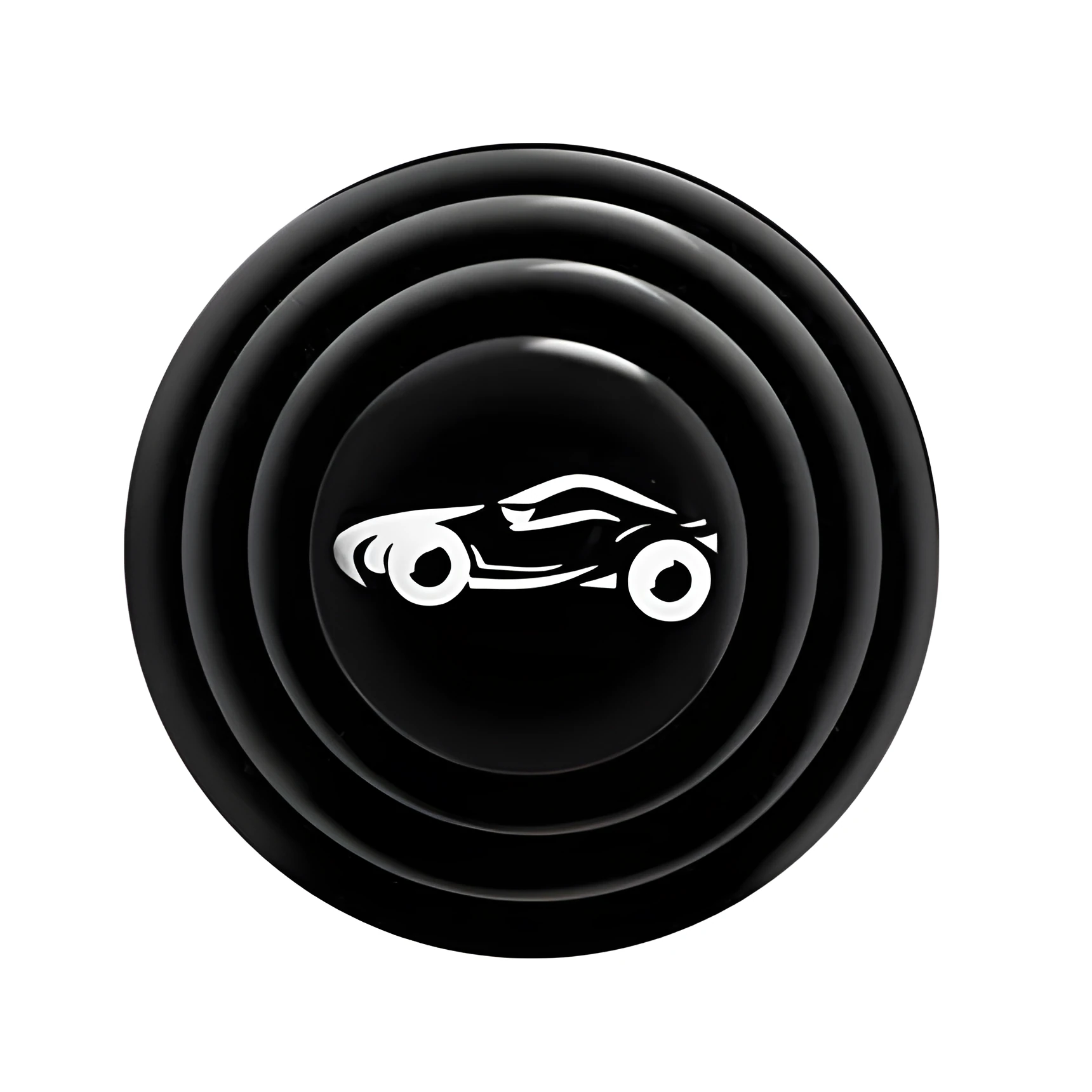 Black rubber car body sound insulation damping gasket with double-sided tape, approximately 2.8cm diameter