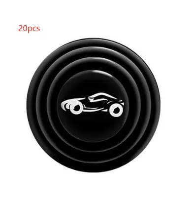 Black rubber car body sound insulation damping gasket with double-sided tape, approximately 2.8cm diameter