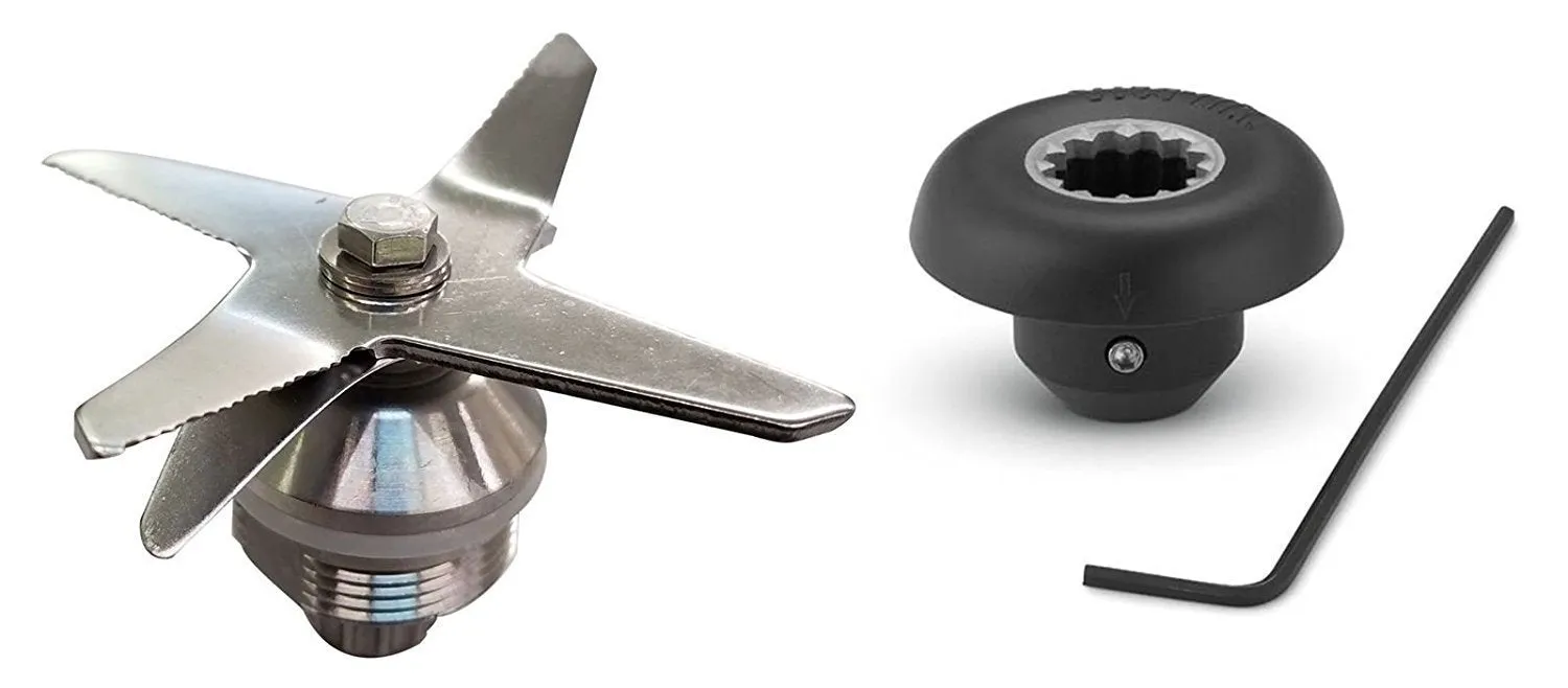 Mixer high hardness parts set including mixing knife and mushroom head with wrench, 10 by 7 cm, for soybean milk and grinding machines