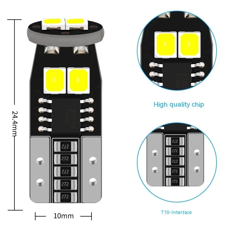Small 10mm LED car licence plate reading light with white illumination