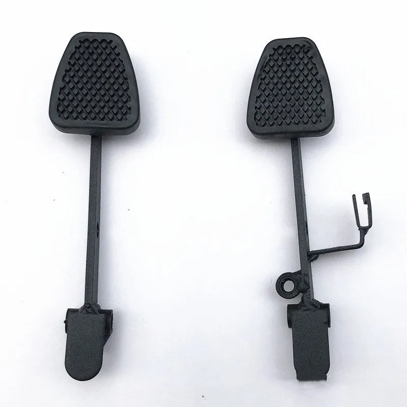 Black accelerator and brake pedal set for four-wheel off-road mountain kart modification parts.
