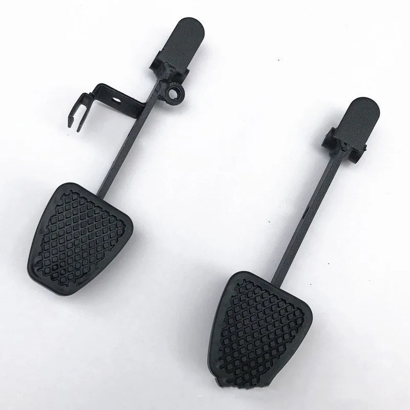 Black accelerator and brake pedal set for four-wheel off-road mountain kart modification parts.