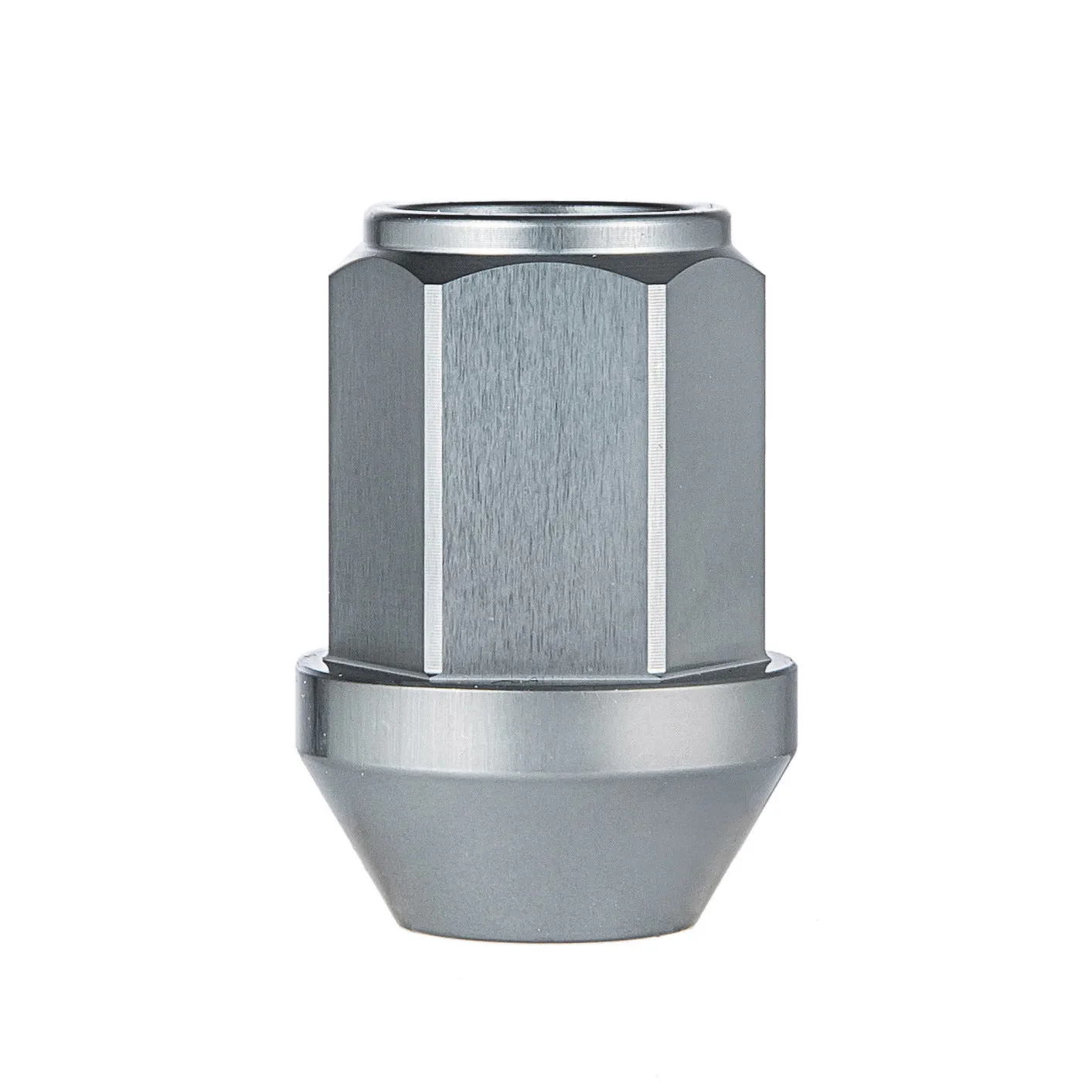 Set of 20 aluminium alloy wheel nuts in silver with three thread sizes M12 and M14