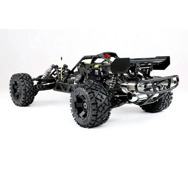 Silver stainless steel double row silencer exhaust pipe for remote control car, 28x23x12cm