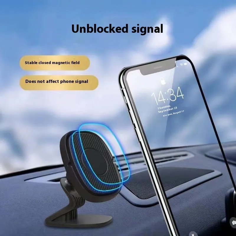 Strong magnetic suction car navigation holder black for mobile phone universal mounting on dashboard
