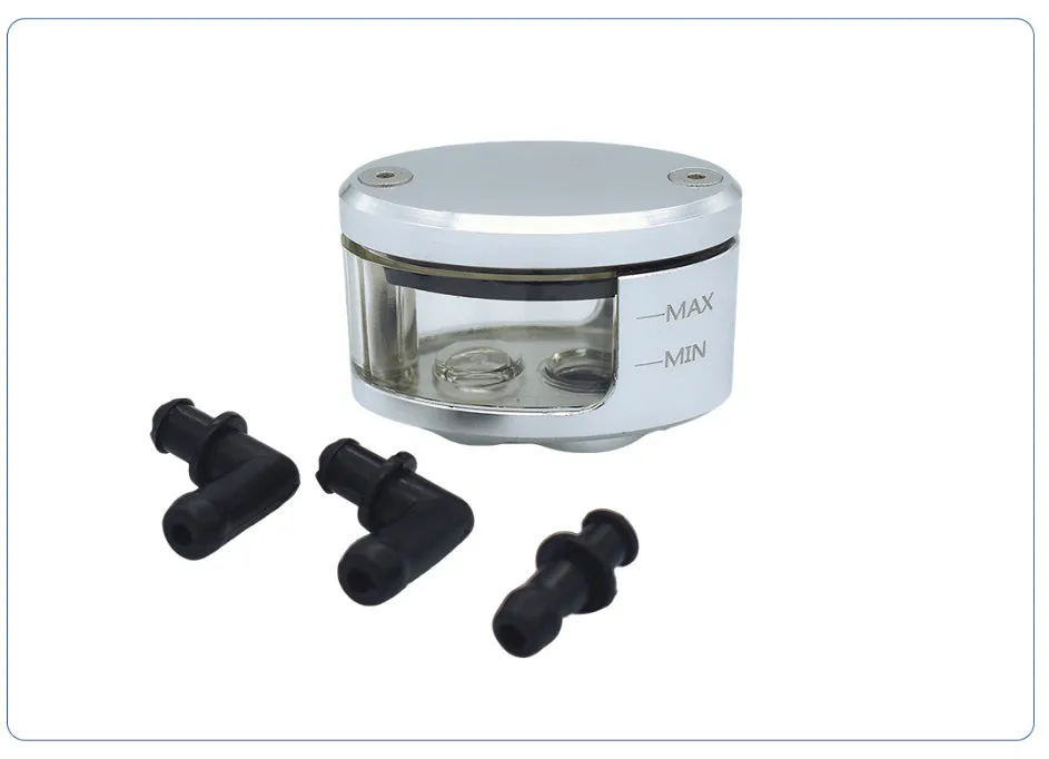 Universal motorcycle front brake fluid oil cup bracket in black, 60mm