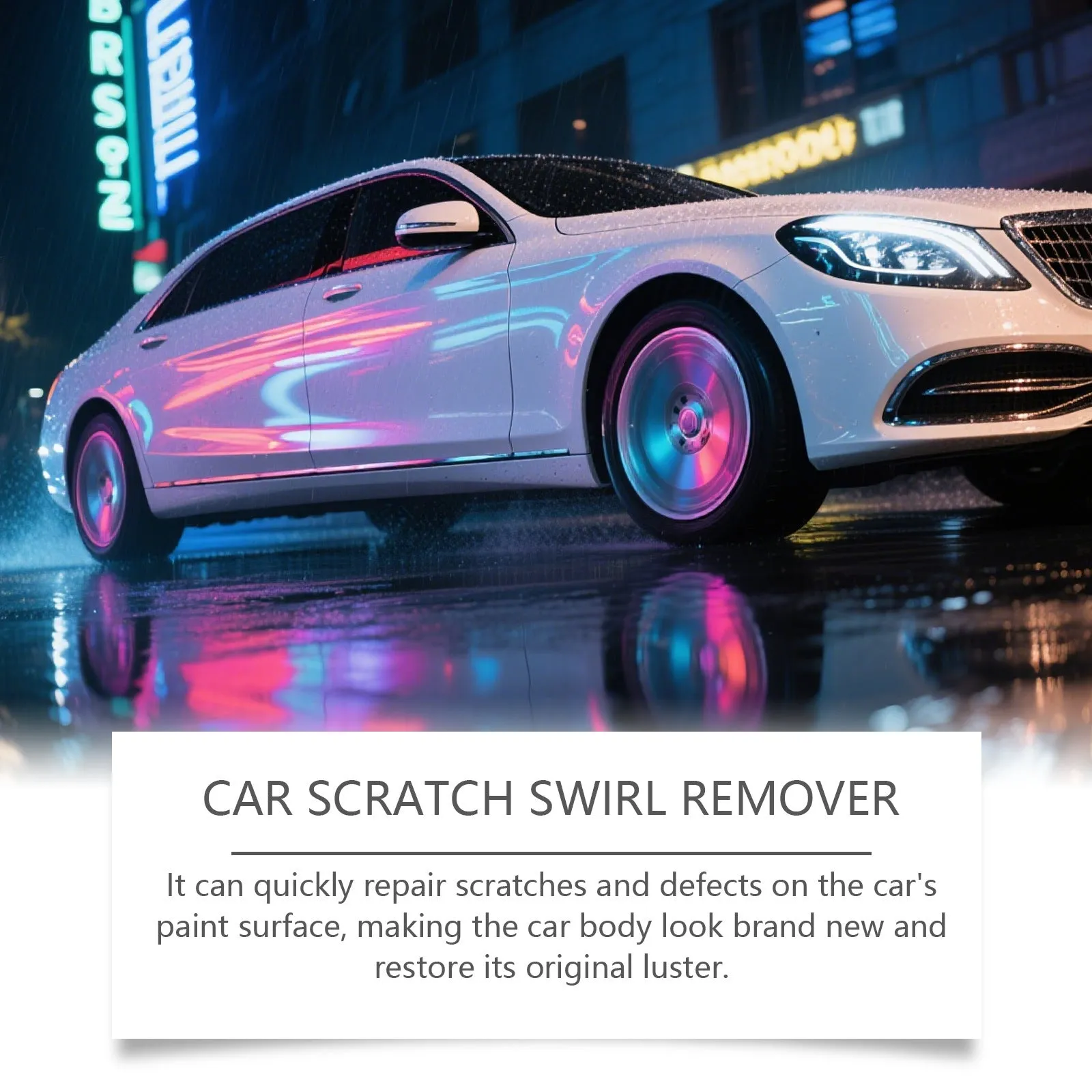 RAYHONG car scratch care package with 100g tube of calcium carbonate swirl remover and sponge applicator
