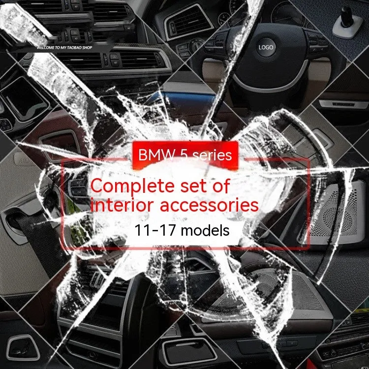 Four ABS stainless steel decorative strips for BMW 5 Series interior handles