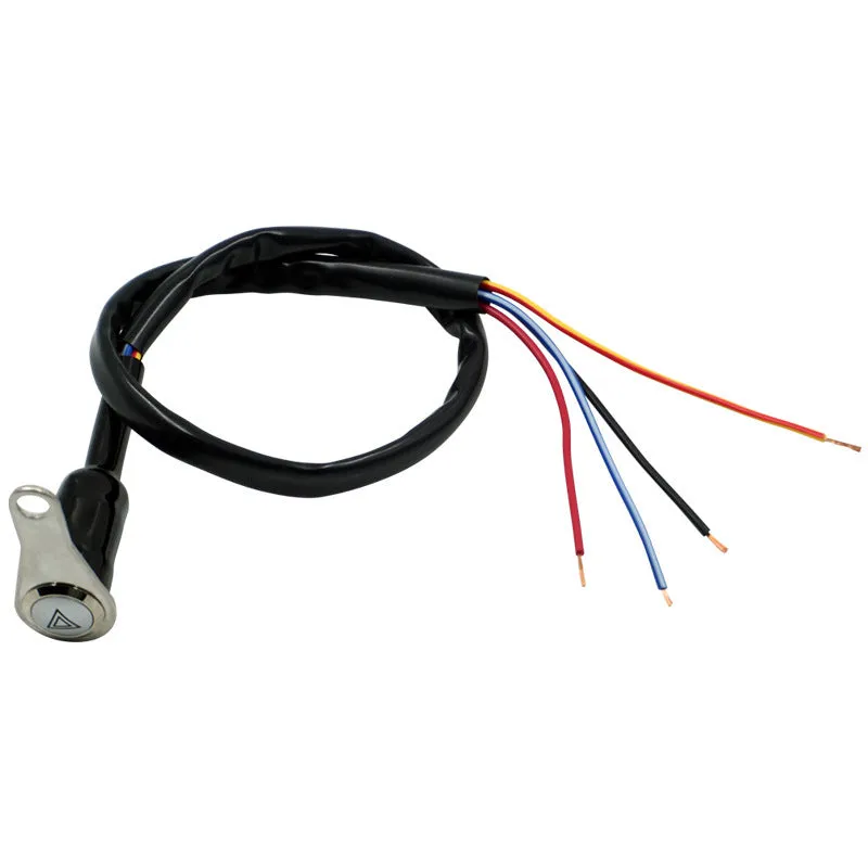 Black stainless steel motorcycle double flashing switch with light ring indicator