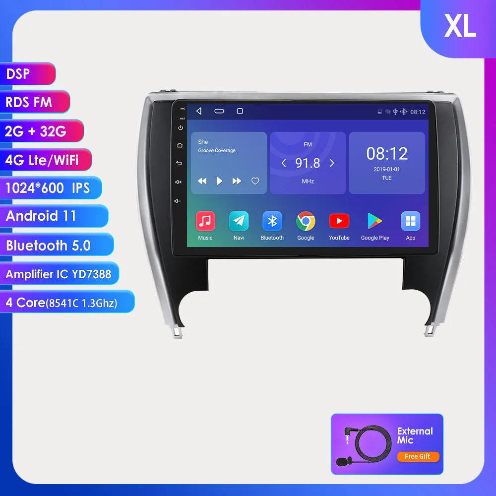 10-inch car stereo MP5 navigation unit for 2015 Toyota Camry dashboard installation