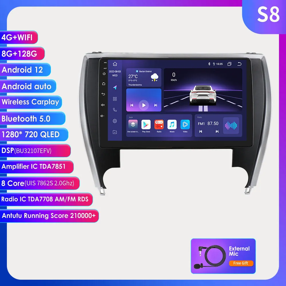 10-inch car stereo MP5 navigation unit for 2015 Toyota Camry dashboard installation