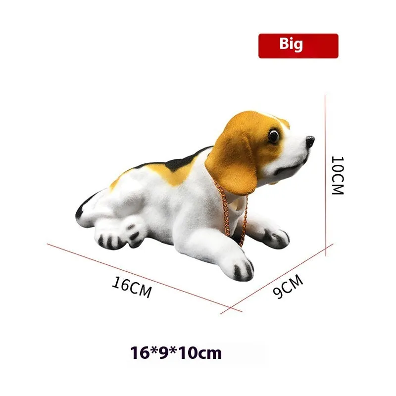 Resin head-shaking dog car decoration in Labrador colour, modern style, on a car dashboard