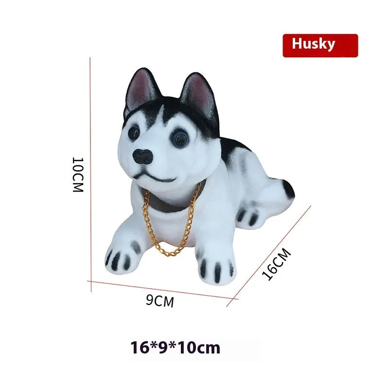 Resin head-shaking dog car decoration in Labrador colour, modern style, on a car dashboard