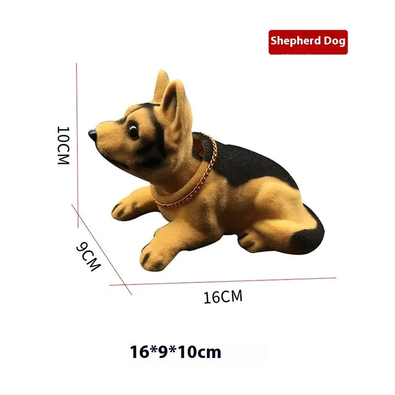 Resin head-shaking dog car decoration in Labrador colour, modern style, on a car dashboard