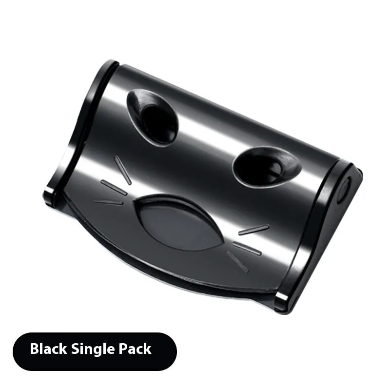 Car safety belt regulator for pregnant women in black ABS material, anti-strangulation belly stopper