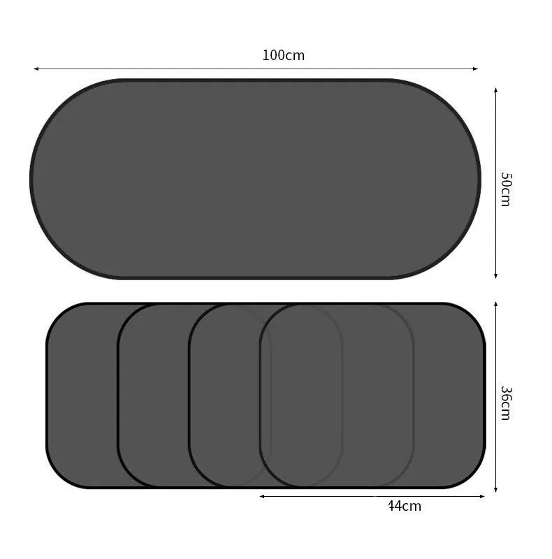 Suction cup car side window sun shade with silver coated reflective fabric for heat insulation