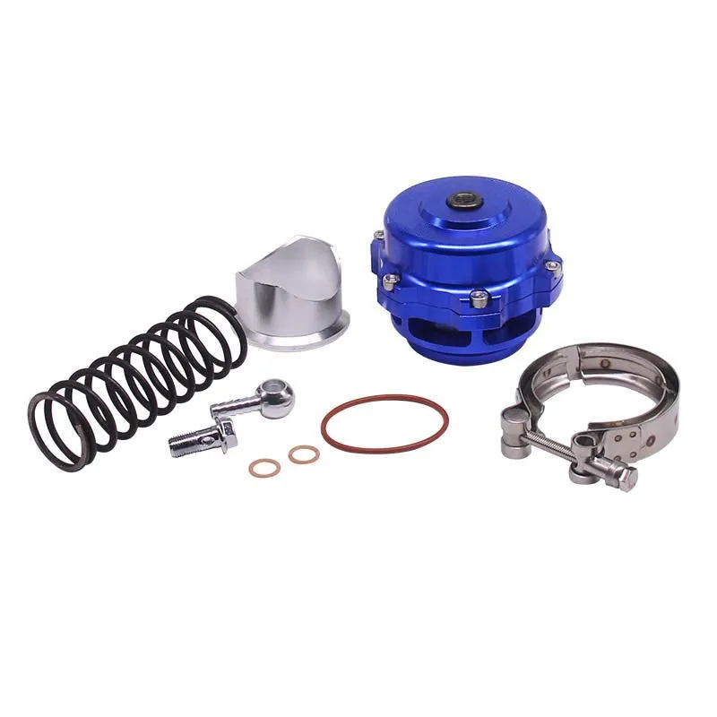 Universal aluminium alloy turbo blowoff valve in six colour options with 50mm diameter