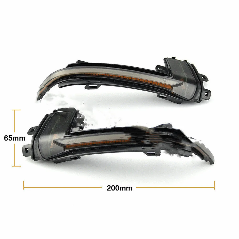 Audi A4 B8.5 rearview mirror running water turn signal in Crystal White ABS plastic