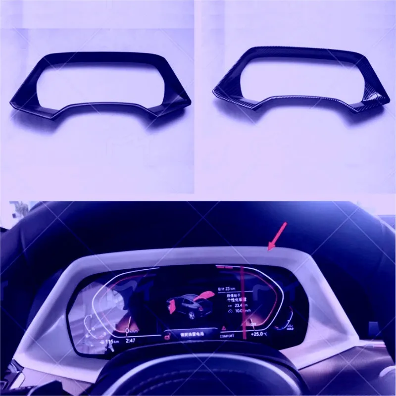 BMW X5 dashboard decorative frame in carbon fibre or peach wood effect for 2022 X5L model