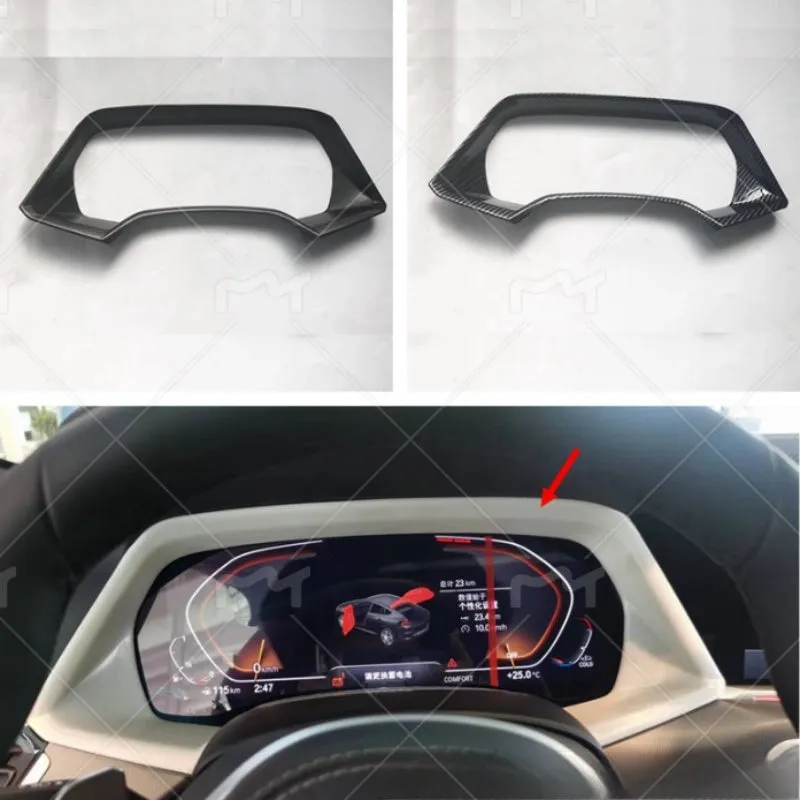 BMW X5 dashboard decorative frame in carbon fibre or peach wood effect for 2022 X5L model