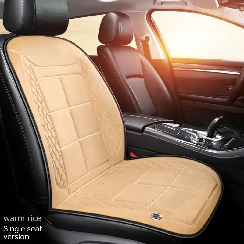 Car seat heating cushion in beige, black and coffee colours for single, double and rear seats.
