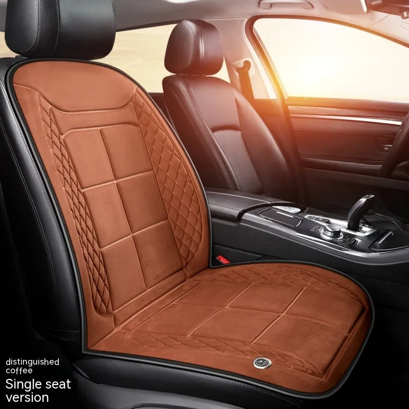 Car seat heating cushion in beige, black and coffee colours for single, double and rear seats.