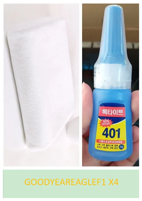 3D stereo rubber car tyre letter stickers with white towel and 20ml glue bottle for DIY fitting